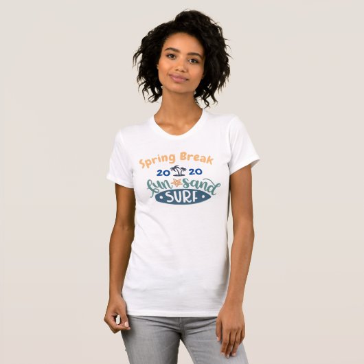 Dated Spring Break Design T-shirt (Voorkant volledig)