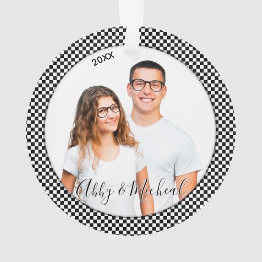 Dated Talk Nerdy to Me 2-zijdig met foto Ornament (achterkant)