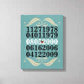 Dated Wall Art - 2 Children - Wrapped Canvas (Voorkant)