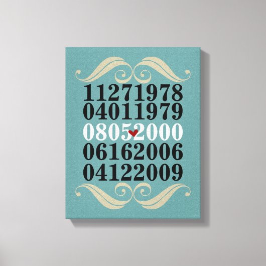 Dated Wall Art - 2 Children - Wrapped Canvas Afdruk (Voorkant)