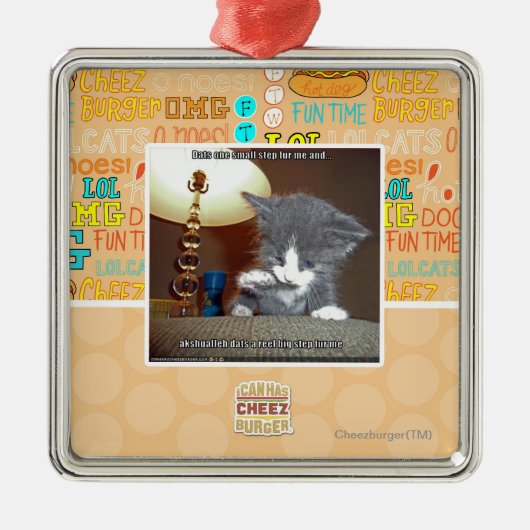 Dateert één kleine stap voor mij metalen ornament (Voorkant)