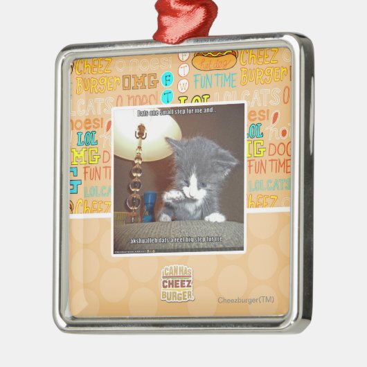 Dateert één kleine stap voor mij metalen ornament (Links)