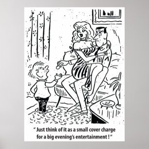 Daten en kleine broer irriteren, Grappig Poster
