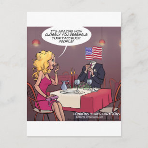 Daten via sociale media is grappig briefkaart