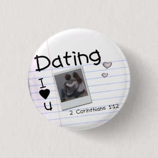 Datende pin...met vers ronde button 3,2 cm