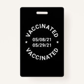 Dates personnalisées vaccinées et badge d'identifi (Dos)