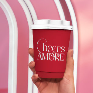 Dat's Amore met de hand getekende Bruidsmeisjesfee Papieren Bekers