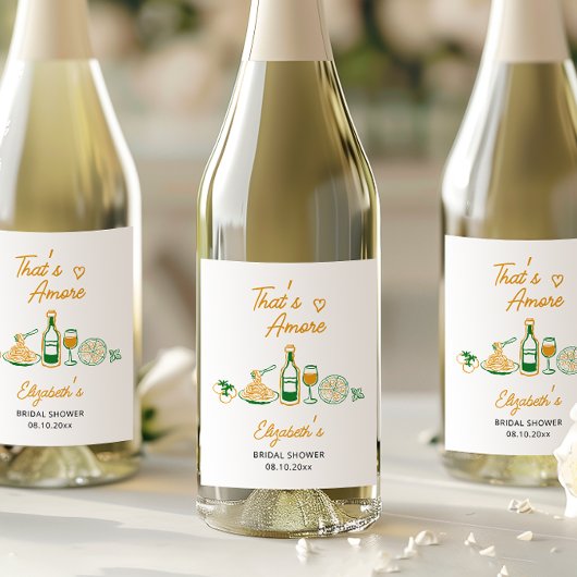 Dat's Amore Rustieke Italiaanse Eetwaren Bruidsdou Wijn Etiket