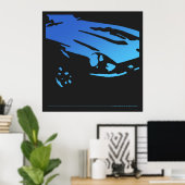 Datsun 240Z - affiche bleue (Bureau à domicile)