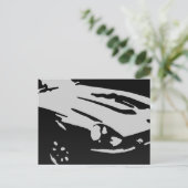 Datsun 240Z - carte postale noire (Debout devant)