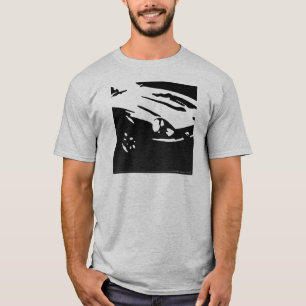 Datsun 240Z-gegevens - zwart op licht shirt