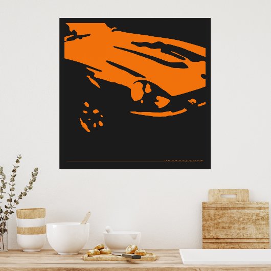 Datsun 240Z - Poster orange (Cuisine)