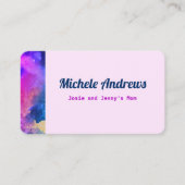 Datum afspelen Mam Kaart Kaart Kleurtekst Visitekaartje (Voorkant)