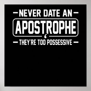 Datum Apostrophe English Language Teacher Student Poster