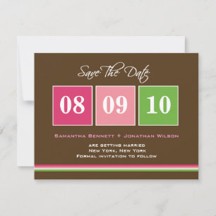 Datum blokkeert de Datakaart opslaan - Fuchsia Gre Save The Date