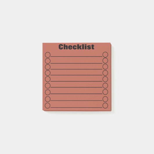 Datum Checklist Post-it® notes 3" x 3" (Voorkant)