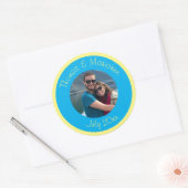 Datum codering Afbeelding meerdere namen Ronde Sticker (Envelop)