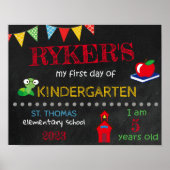 Datum eerste dag schoolnaam poster (Voorkant)