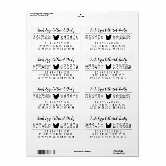 Datum Eileg Label (Full Sheet)