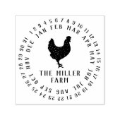 datum en naam Boerderij Aangepaste eistempel Zelfinktende Stempel (Design)