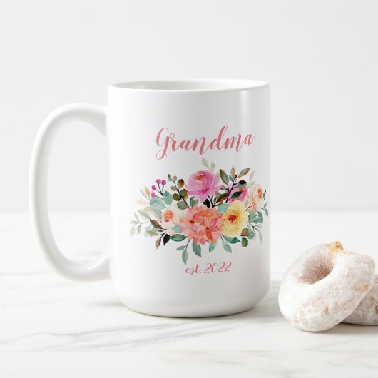 Datum  grootmoeder - Eerste grootmoeder Koffiemok (Met donut)