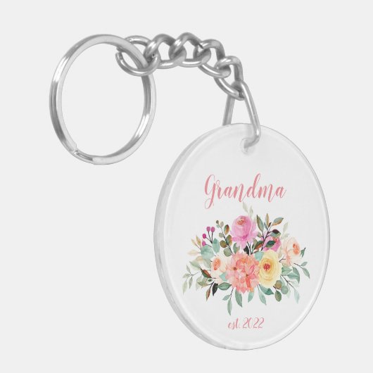 Datum  grootmoeder - Eerste grootmoeder Sleutelhanger (Voorkant Links)