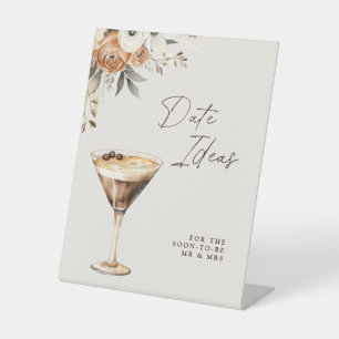 Datum Ideeën Espresso Martini Vrijgezellenfeest Reclamebord Met Voetstuk