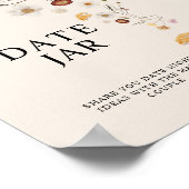 Datum Jar Boho Wildflower Wedding Sign Poster (Hoek)