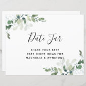 Datum Jar Bord - Eucalyptus Bruiloftsfeest (Voorkant / Achterkant)