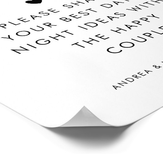 Datum Jar Retro Script minimaal Vrijgezellenfeest  Poster (Hoek)