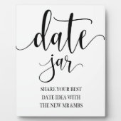 Datum jar trouwbord Tabletop Plaque met Easel Fotoplaat (Voorkant)
