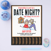 Datum kinderverzorging in de nacht flyer (Enkel)