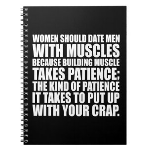 Datum Mannen met spieren - Funny Bodybuilding Notitieboek