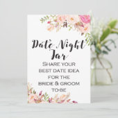 Datum nacht idee Sign 5x7" Grootte Kaart (Staand voorkant)