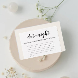 Datum Nacht Ideeën Modern Bruiloft vrijgezellenfee Visitekaartje