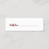 datum nacht ideeën trouwteken mini visitekaartje (Achterkant)