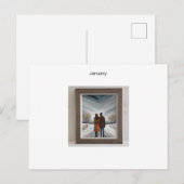 Datum nacht uitnodiging voor januari (Voorkant / Achterkant)