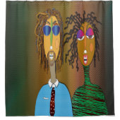 Datum Night Douchegordijn (Voorkant)