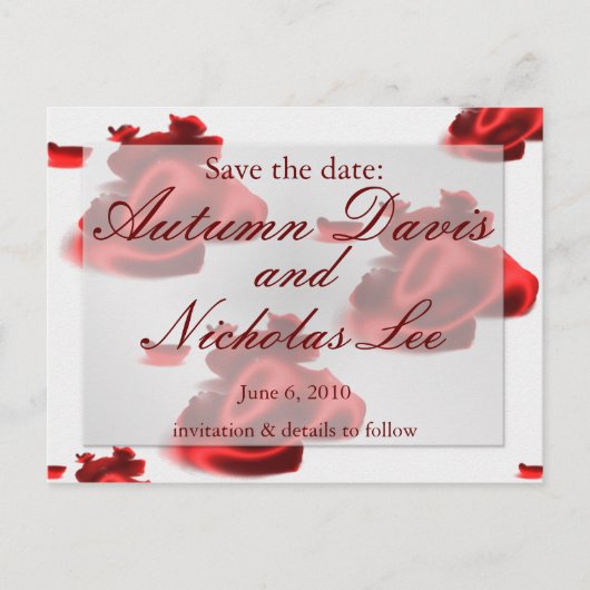 Datum opslaan:... aankondigingskaart (Voorkant)