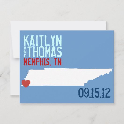 Datum opslaan - - Tennessee Save The Date (Voorkant)