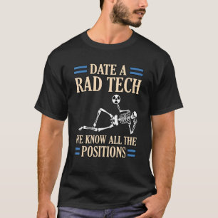 Datum Rad Tech Radioloog Radiologie Röntgenlaboran T-shirt