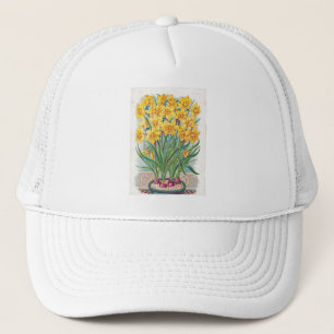 datum RSVP bloemen narcis geel vintage Trucker Pet