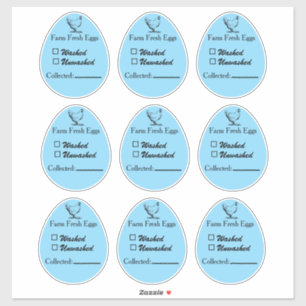 Datum sticker voor gewassen of ongewassen eieren v