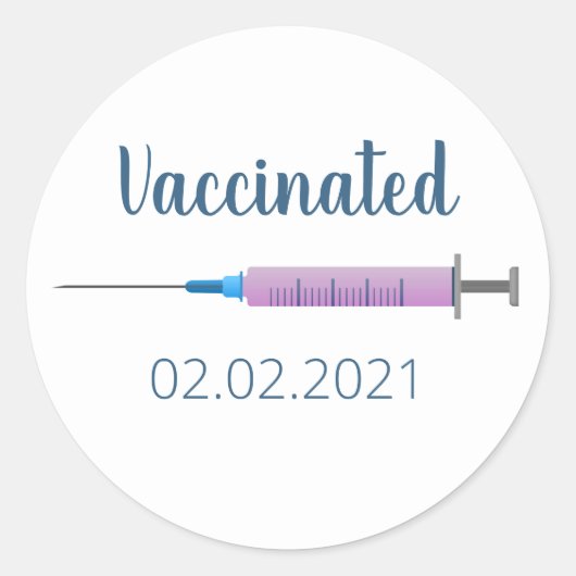 Datum vaccinatie ronde sticker (Voorkant)
