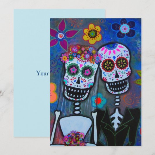 DATUM VAN DE DODE INVITATIE KAART (Voorkant / Achterkant)