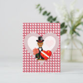 Datum van de Valentijnse  van Oliver met hartachte Briefkaart (Staand voorkant)