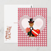 Datum van de Valentijnse  van Oliver met hartachte Briefkaart (Voorkant / Achterkant)