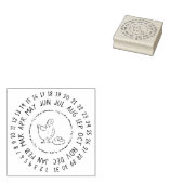 Datum waarop de eieren zijn geleverd Rubber Box St Rubberstempel (Gestempeld)