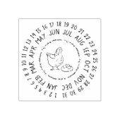 Datum waarop de eieren zijn geleverd Rubber Box St Rubberstempel (Afrduk)