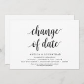 Datum wijzigen, bruiloft Datum wijzigen Kaart (Voorkant / Achterkant)